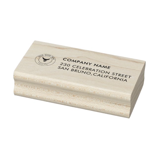 Business Address | Logo Professional Corporate Rub Rubber Stamp (Stamp)