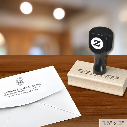 Business Address  Logo Professional Corporate Rubber Stamp