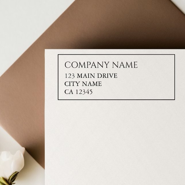 Business Address Professional Corporate Border Rubber Stamp (Creator Uploaded)