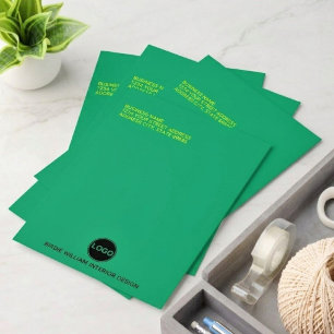 Business Address With Company Logo Forest Green Envelope Mailers