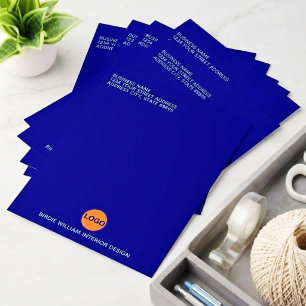 Business Address With Company Logo Navy Blue Envelope Mailers