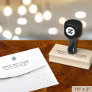 Business Address with Tree Logo Rubber Stamp