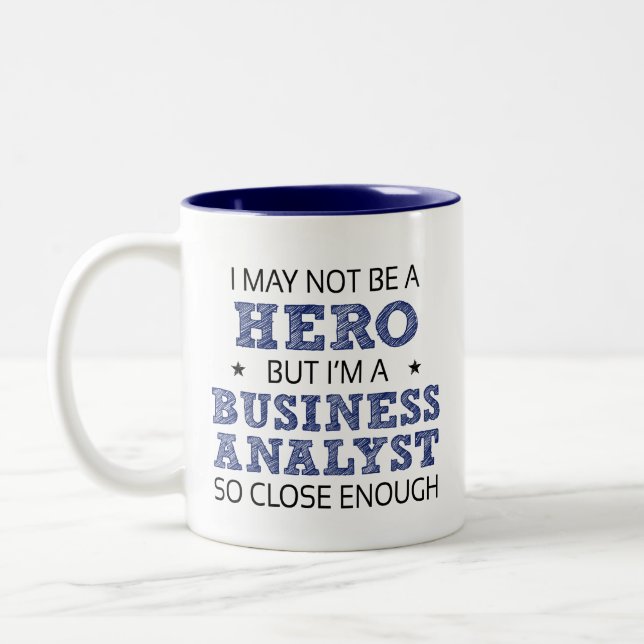 Business Analyst Novelty Two-Tone Coffee Mug (Left)