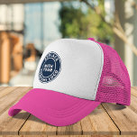 Business and Brand Logo Company Annual Event Trucker Hat<br><div class="desc">Add your business logo to replace this placeholder logo image with yours to effortlessly market your business or as a swag for a corporate event. Square logos are also perfect to replace this placeholder logo. Click on the "Personalize" button to upload your brand logo. A great cost saving option for...</div>