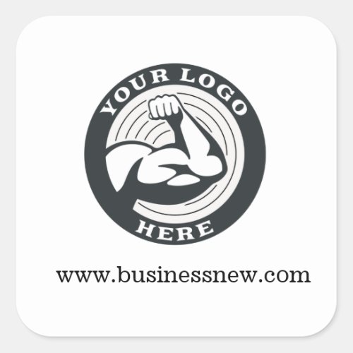 Business and Brand Logo DIY Company Square Sticker