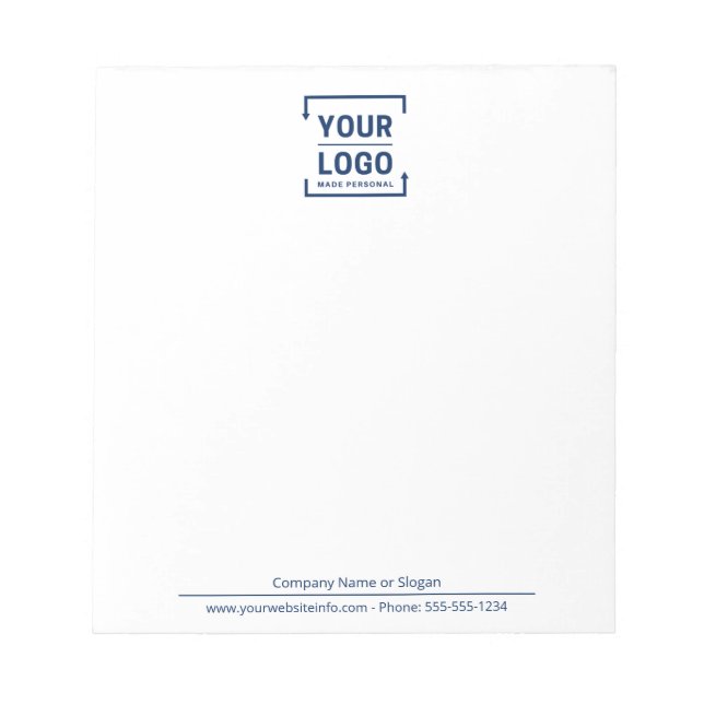 Business and Corporate Office Company Logo Branded Notepad (Front)