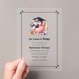 Business and Finance Majors Bright Future Graduate Acrylic Invitations