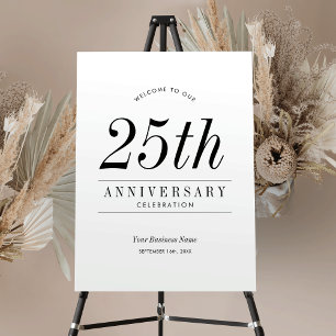 Business Anniversary Celebration Minimalist Logo Foam Board