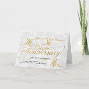 Business Anniversary Changeable Year Blank Letterpress Thank You Card