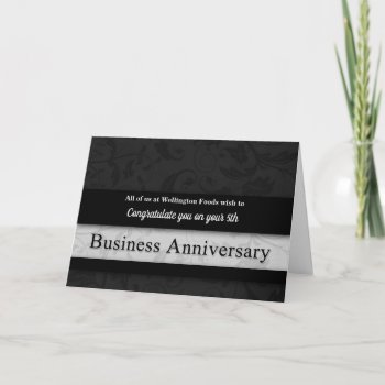Business Anniversary Congratulations Classic Black Announcement by BusinessExpressions at Zazzle