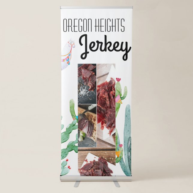 Business Announcement Banner Boho Llama Bohemian C (Front)