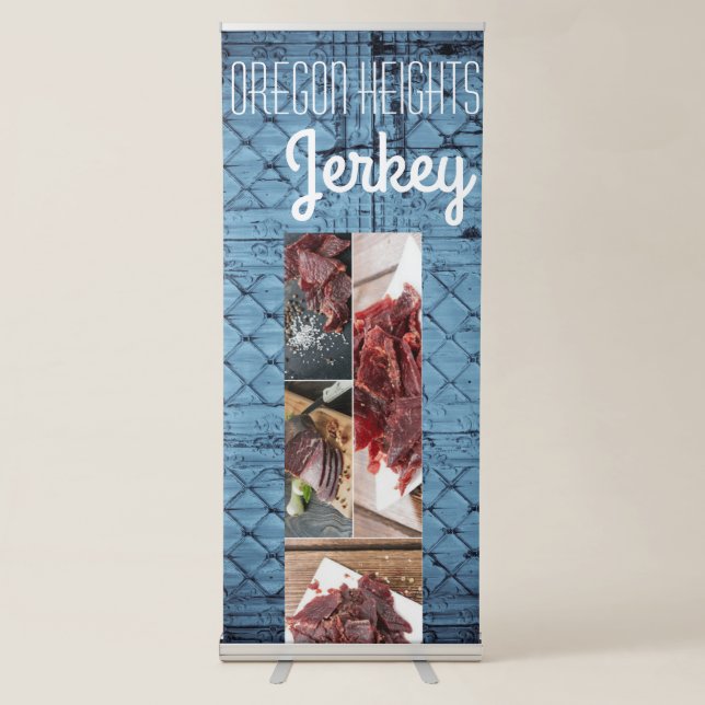 Business Announcement Banner Rustic Tin Panel Ceil (Front)