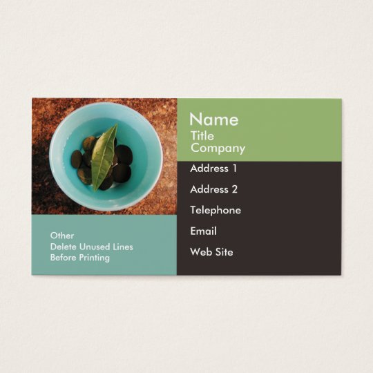 Business/Appointment Card Template-Geometric Bowl