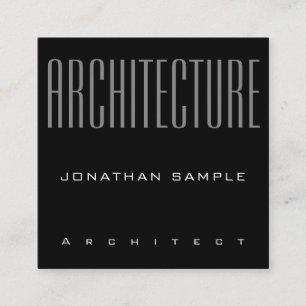 Business Architect Elegant Professional Template Square Business Card