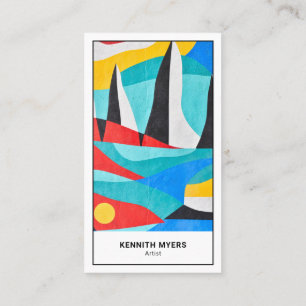 Business Art Abstract   Minimalist Business Card
