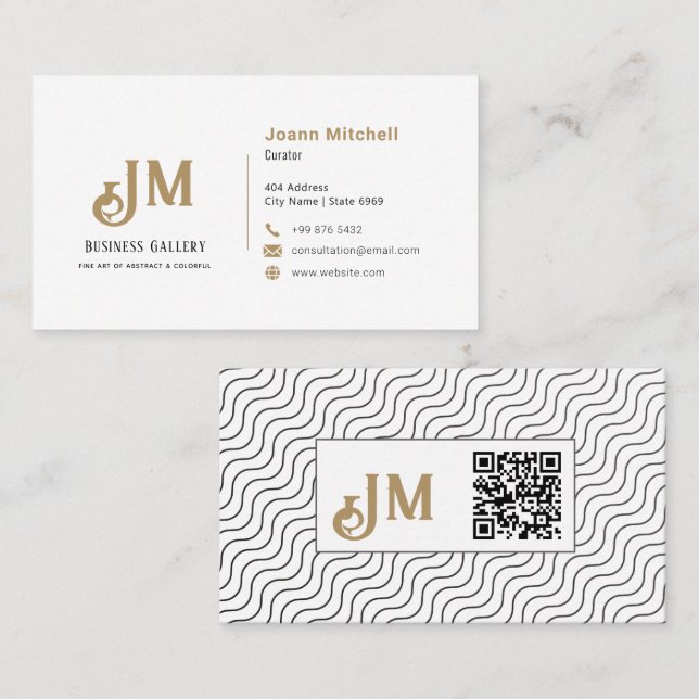 Business Art Gallery | Modern Minimalist Business  Business Card (Front/Back)