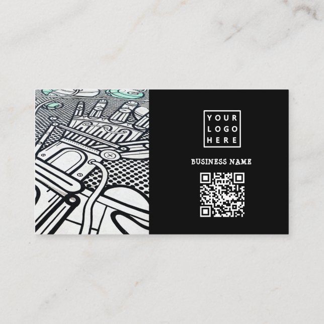 Business Art Gallery | Modern Minimalist Business  Business Card (Back)