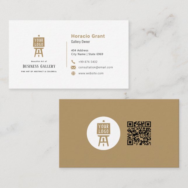 Business Art Gallery | Modern Minimalist Card (Front/Back)