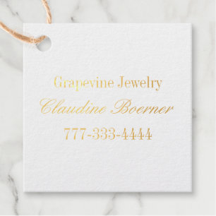 Business Artist Crafter Foil Product Hang Favor Foil Favor Tags