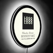 Business Artist Crafter Upload Logo LED Sign (Angle)