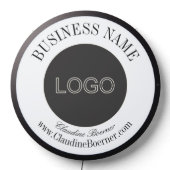 Business Artist Crafter Upload Logo LED Sign (Lights Off)