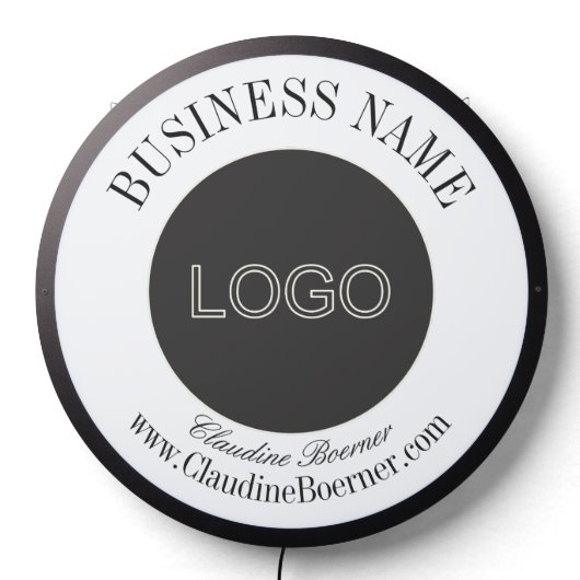 Business Artist Crafter Upload Logo LED Sign (Lights Off)