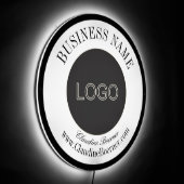 Business Artist Crafter Upload Logo LED Sign (Angle)