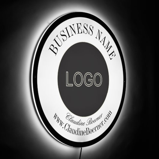 Business Artist Crafter Upload Logo LED Sign (Angle)