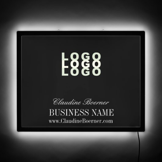 Business Artist Crafter Upload Logo LED Sign (Front)