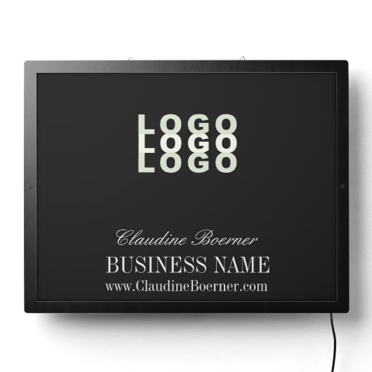 Business Artist Crafter Upload Logo LED Sign (Lights Off)