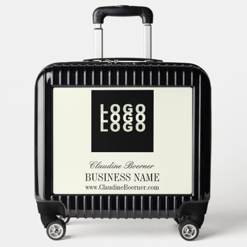 Business Artist Crafter Upload Logo Pilots CarryOn Luggage