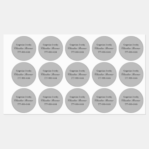 Business Artist Crafter Waterproof Circle Label