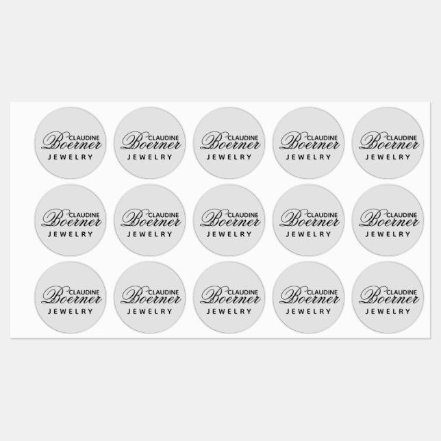 Business Artist Crafter Waterproof Circle Labels (Sheet)