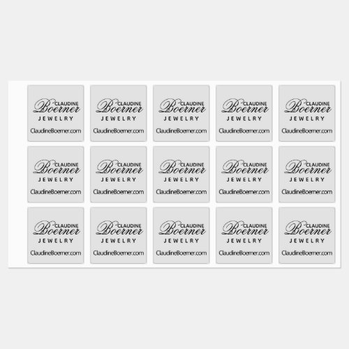 Business Artist Crafter Waterproof Square Labels