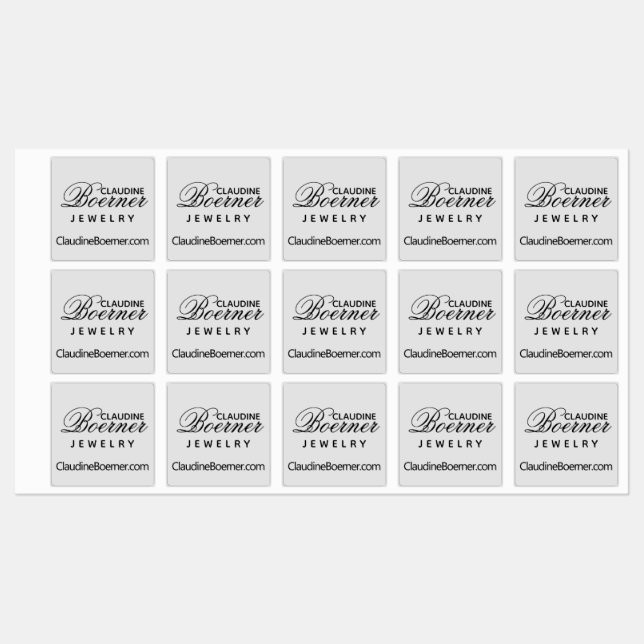 Business Artist Crafter Waterproof Square Labels (Sheet)