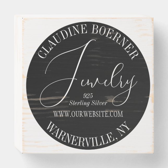Business Artist Crafter Wood Box Sign (Front Horizontal)
