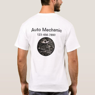 Business Auto Mechanic Logo Template T-Shirt