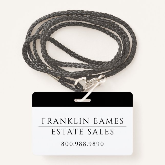 Business Badge (Front with Lanyard)