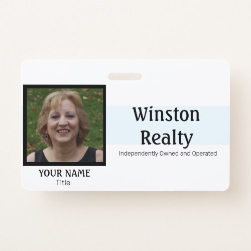 Business Badge TEMPLATE with Photo ID