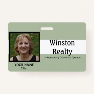 Business Badge TEMPLATE with Photo ID