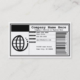 business barcode business card