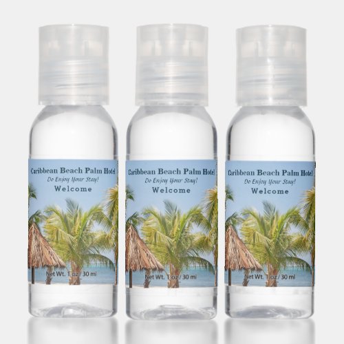 Business Beach Palm Trees Summer Ocean Favor Hand Sanitizer