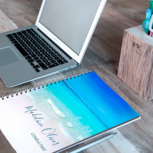 Business Beachside Ocean Summer Blue  Notebook