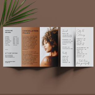 Business Beauty Salon Trifold Brochure