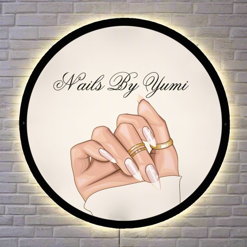 Business Beauty Salon Women Hand Nail Artist  LED Sign