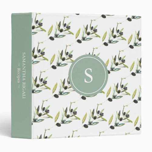 Business Binder Watercolor Olive Branch
