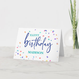 Business Birthday from All of Us Colorful Confetti Card