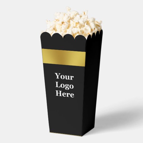 Business Black and Gold Your Logo Here Favor Boxes