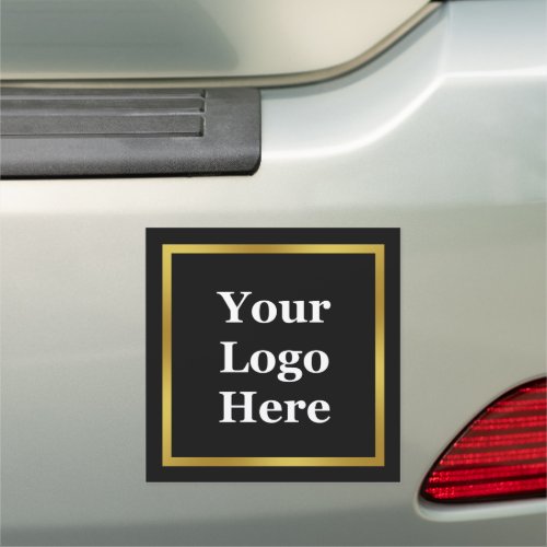 Business Black and Gold Your Logo Here Template Car Magnet