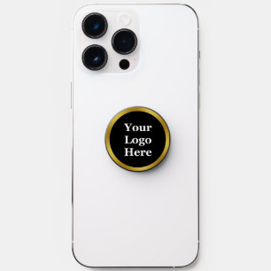 Business Black and Gold Your Logo Here Template PopSocket